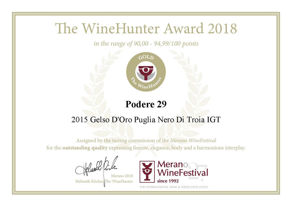 Gelso D'Oro 2017, (Italian Caymus) - The Simple Wine