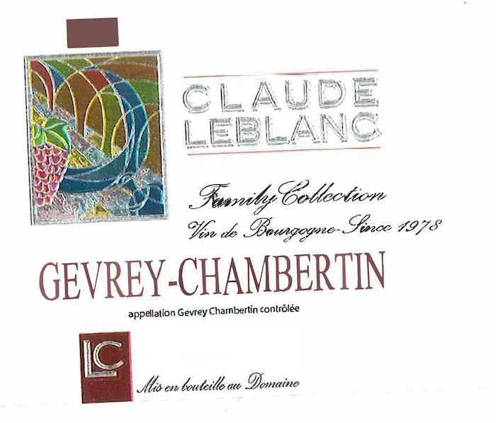 Gevrey Chambertin 2022, Burgundy, Claude Leblanc