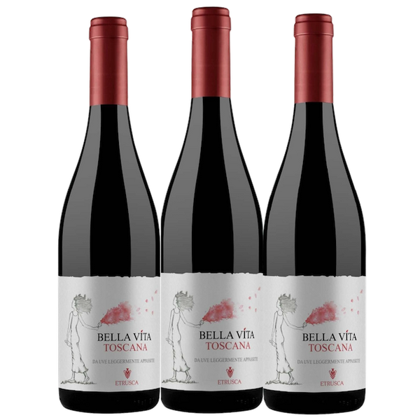 Bella Vita 3 Pack (Amarone style SuperTuscan), Etrusca Organic, Tuscany - The Simple Wine