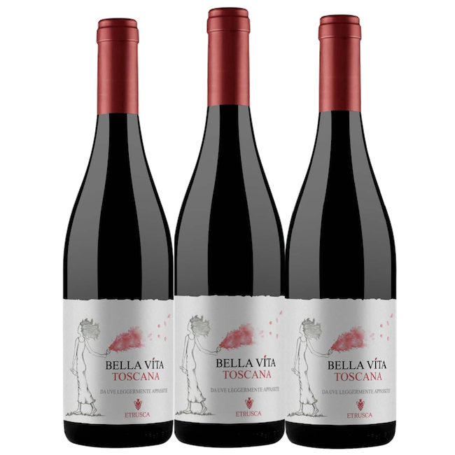 Bella Vita 3 Pack (Amarone style SuperTuscan), Etrusca Organic, Tuscany - The Simple Wine