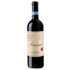 A bottle of red wine labeled 'Memento' with an intense ruby red color, indicating it is a SuperPiemonte blend of Dolcetto and Pinot Noir grapes.