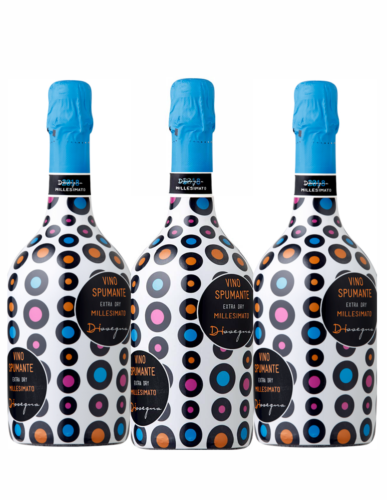 3 PACK of Spumante (Prosecco) DOC Extra Dry Millesimato Dissegna
