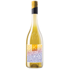 Bottle of K-White Blend wine with a label featuring a geometric pattern and the letter 'K' in the center, set against a plain background.