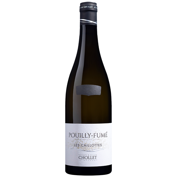 Bottle of Domaine Chollet Pouilly Fumé Les Caillottes 2023. Limestone-driven Loire Valley Sauvignon Blanc