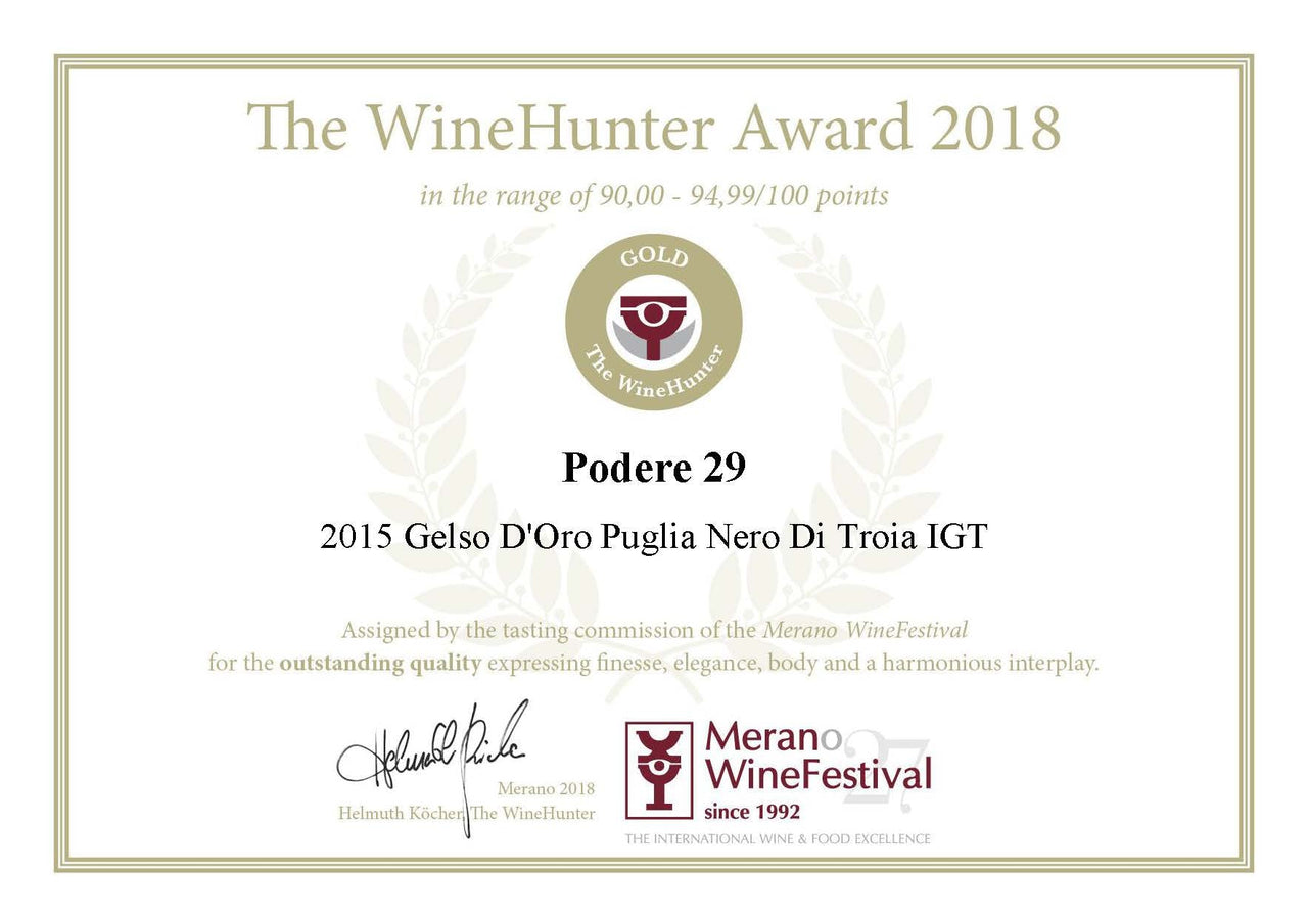 Gelso D'Oro 2017, (Italian Caymus) - The Simple Wine