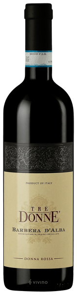Barbera D'alba 2015 DOC "Donna Rossa" TRE DONNE - The Simple Wine