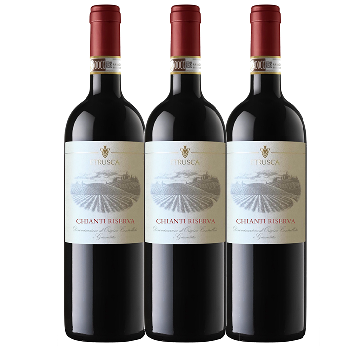 Chianti Riserva 3 pack 2019 DOCG, Etrusca Organic - The Simple Wine