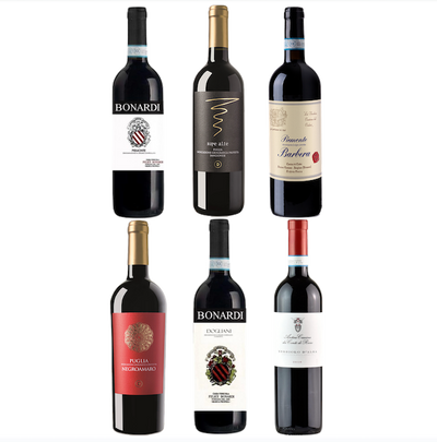 6 Clean Italian Reds – Organic, Low Sulfite, Ships Free
