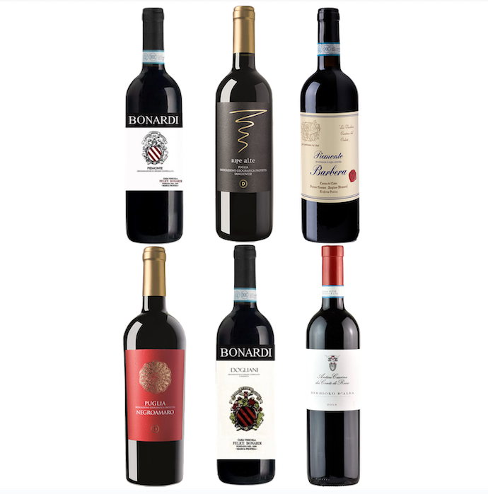 6 Clean Italian Reds – Organic, Low Sulfite, Ships Free