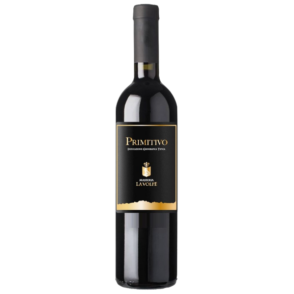 Primitivo Puglia IGT bottle by Masseria Lavolpe