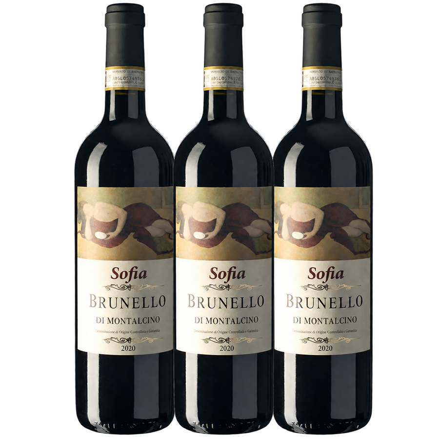 Sofia Brunello di Montalcino 2020 – 3-Pack (Critically Acclaimed Vintage)