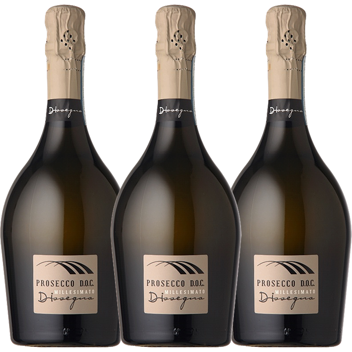 Prosecco DOC Brut Dissegna Organic 3 pack - The Simple Wine