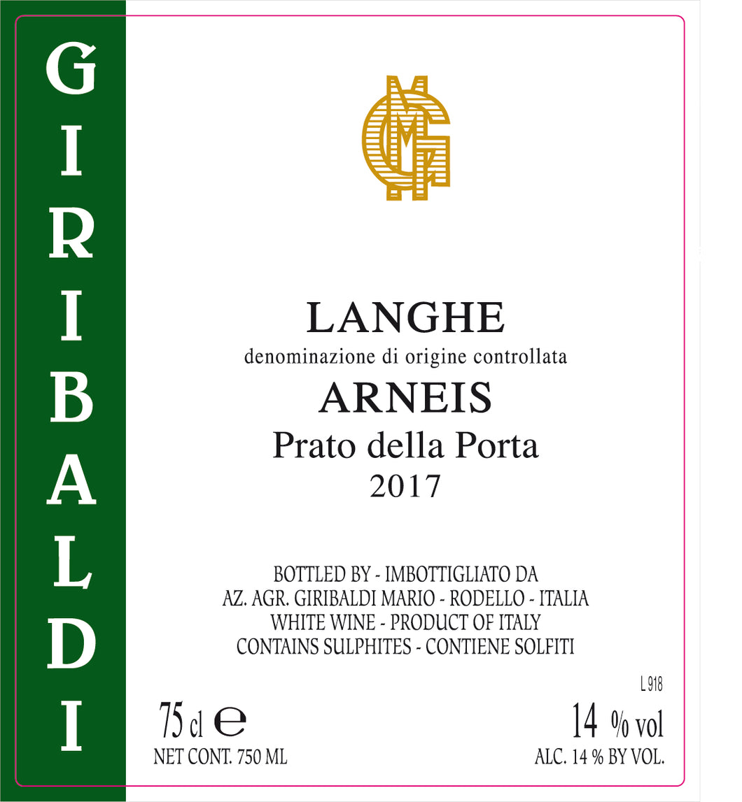 Langhe Arneis DOC Bianco 2017 , Giribaldi Organic, Piemonte - The Simple Wine
