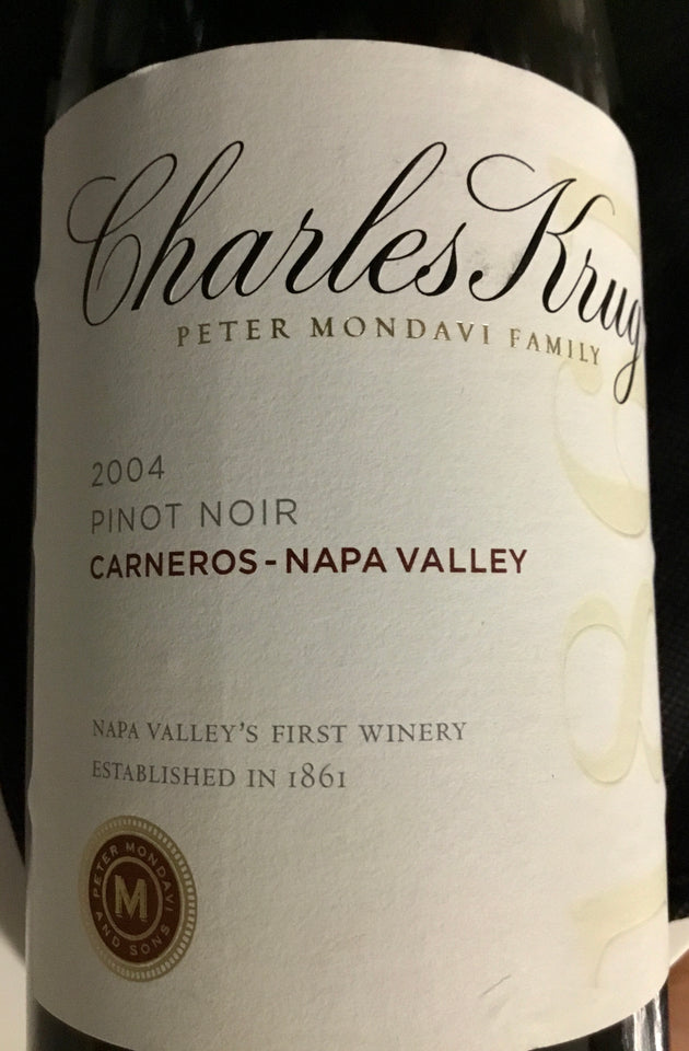 2004 Charles Krug Peter Mondavi Family Pinot Noir Carneros- Nappa Valley
