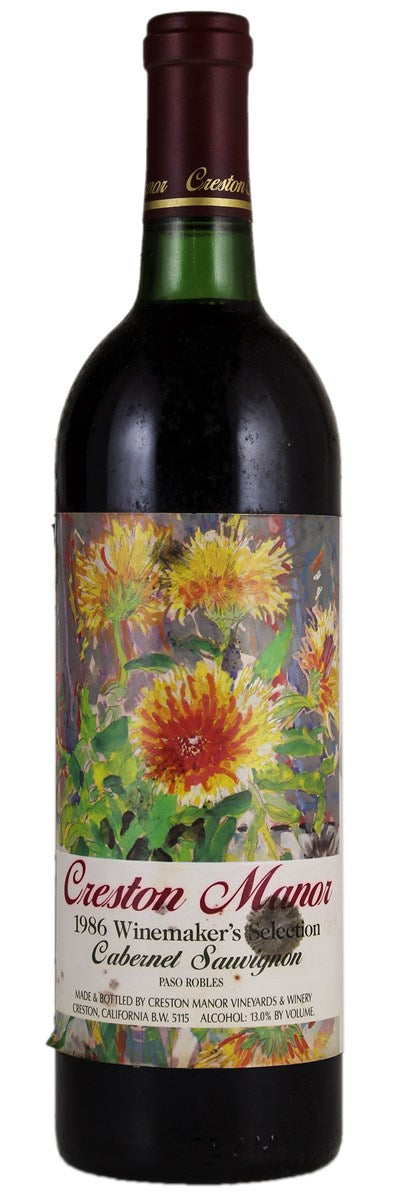 Creston Manor Winemaker's Selection Cab Sauv 1986, Paso Robles