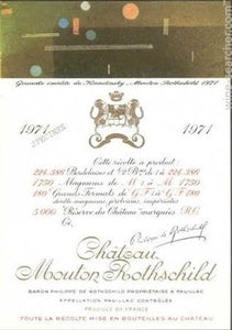 Chateau Mouton Rothschild 1971 0.75L, Pauillac