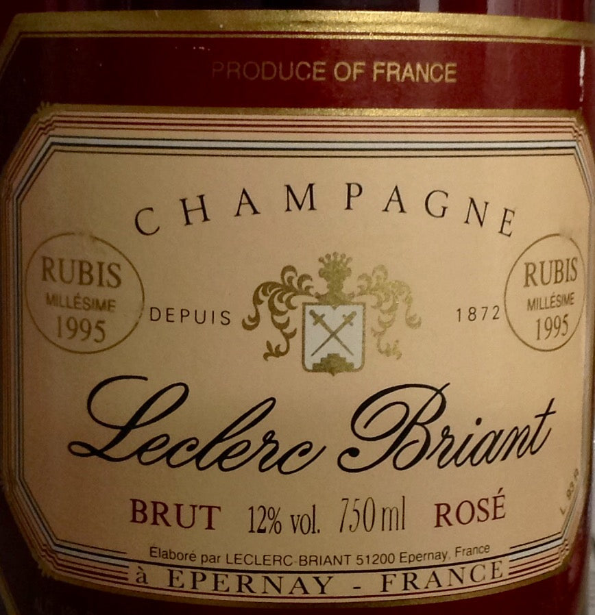 1995 Champagne Leclerc-Briant Rubis Millesime Rose de Noirs Brut - The Simple Wine