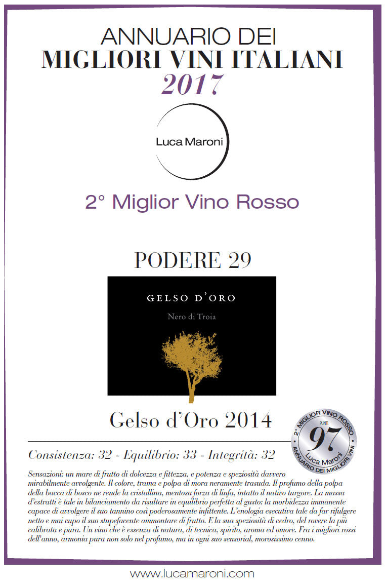Gelso D'Oro 2019, (Italian Caymus) #1 Best Italian Red of 2022 - The Simple Wine