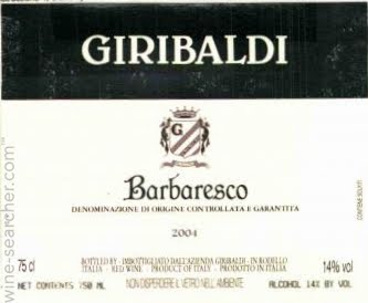 2004  Barbaresco DOCG Giribaldi  Piemonte