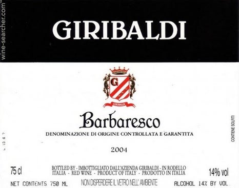 2004  Barbaresco DOCG Giribaldi  Piemonte