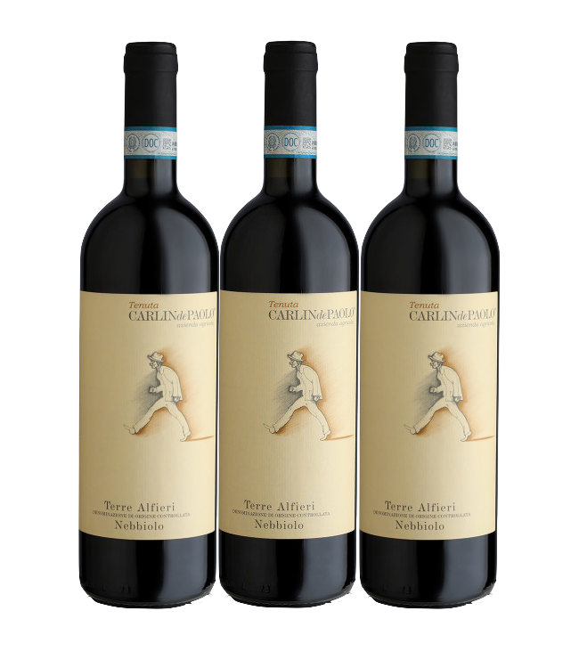 3 pack - Nebbiolo "Terre Alfieri" DOC 2018, Carlin De Paolo - The Simple Wine