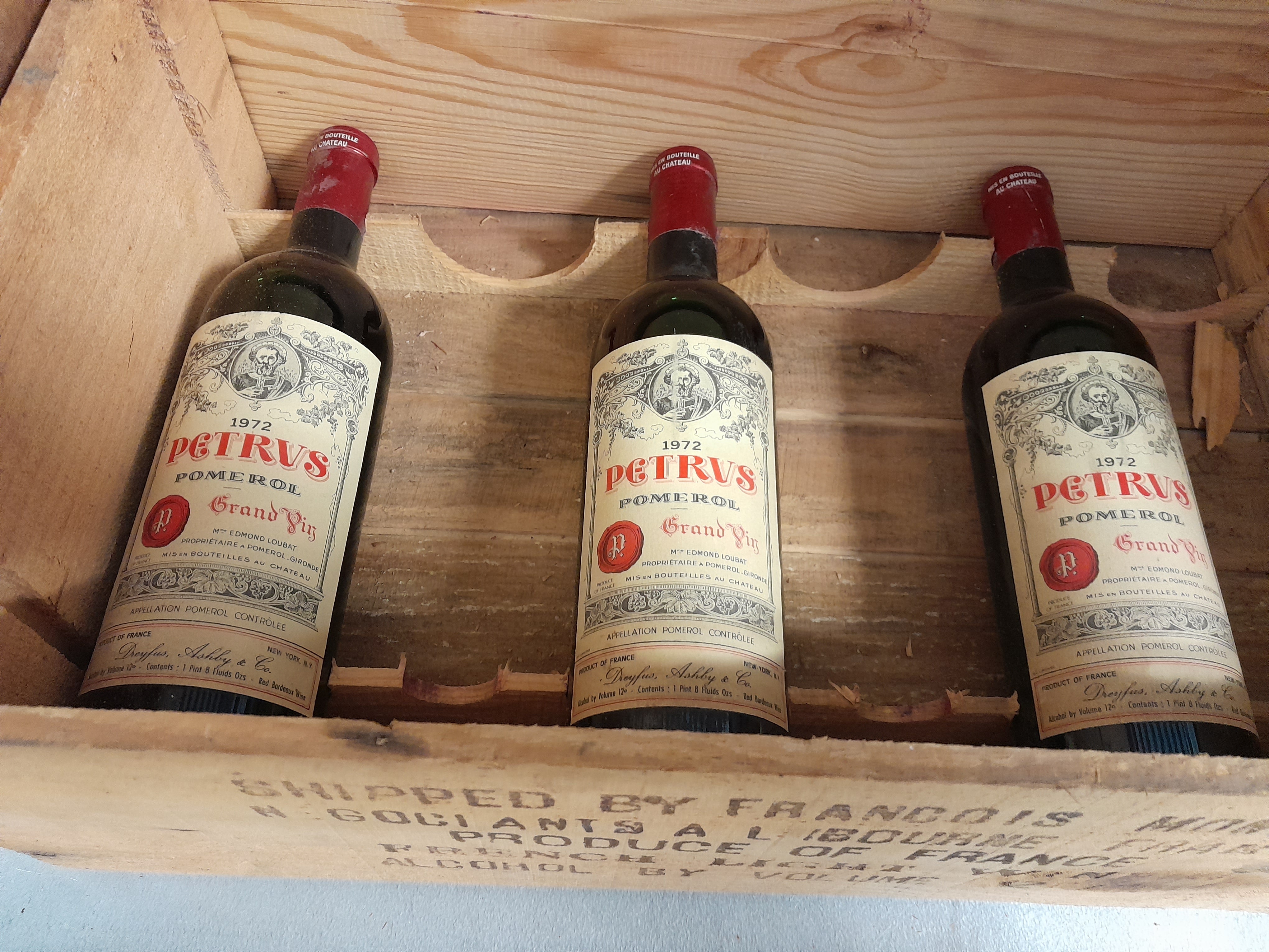 1972 Petrus, Two Bottles · Free Overnight Shipping – The Simple Wine