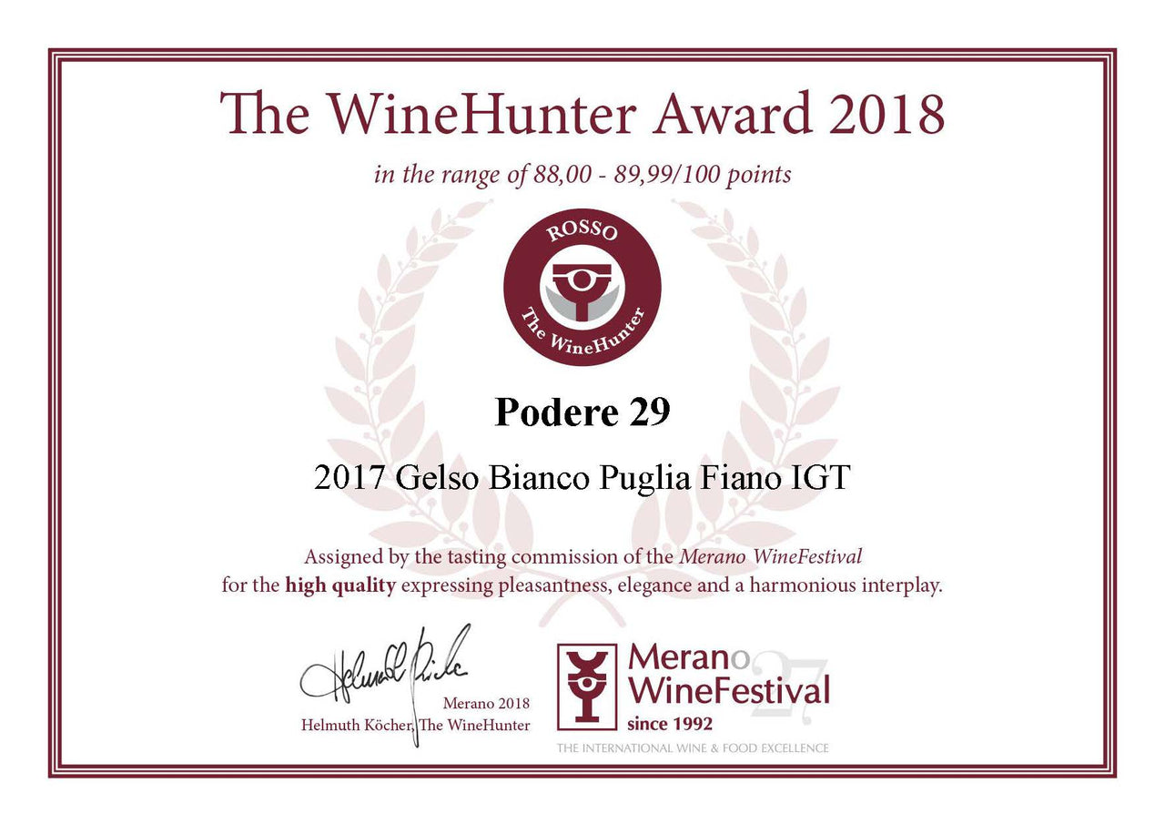 Gelso Bianco 2 Pack, Podere 29 Organic, Puglia - The Simple Wine