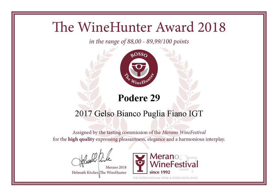 Gelso Bianco , Podere29 organic , Puglia - The Simple Wine