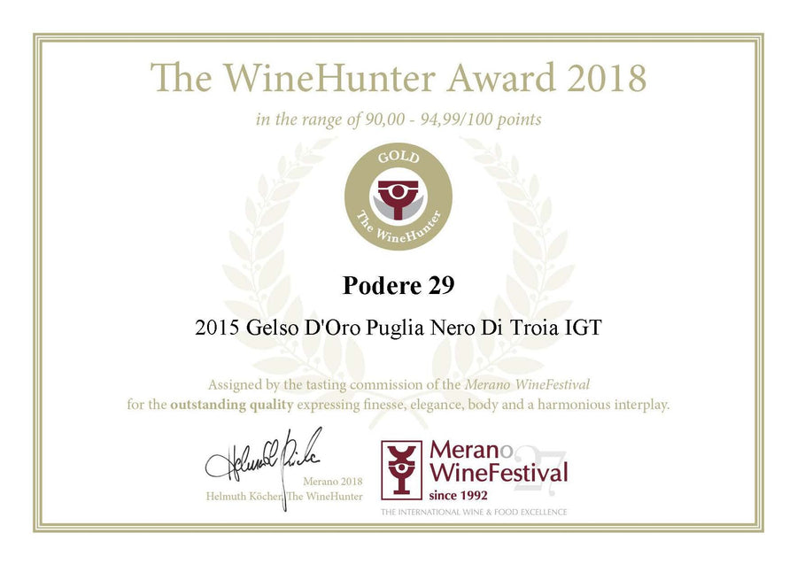 Gelso D'Oro 2019, (Italian Caymus) #1 Best Italian Red of 2022 - The Simple Wine